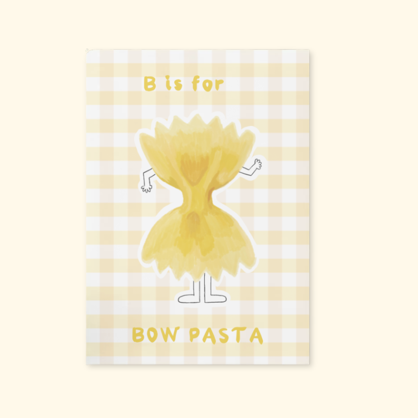 B is for Bow Pasta framed mockup