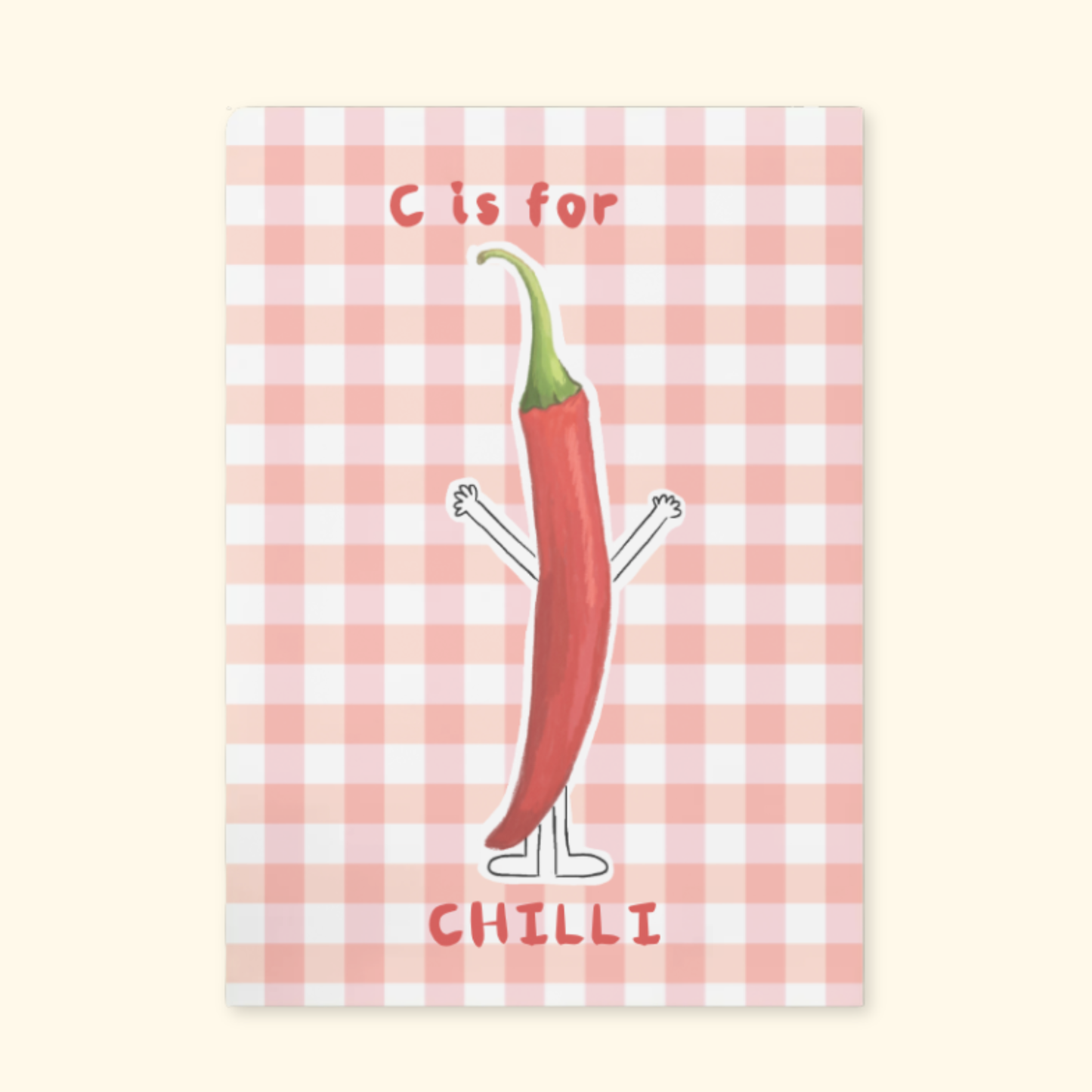 C is for Chilli Red framed mockup