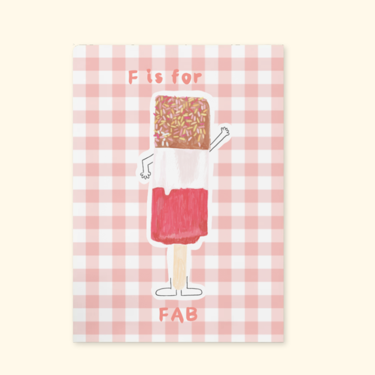 F is for Fab framed mockup