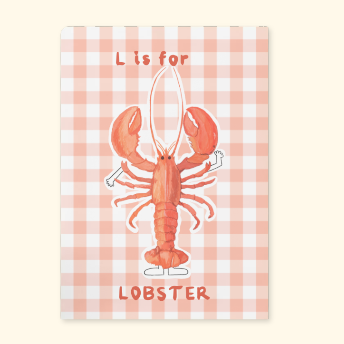L is for Lobster framed mockup