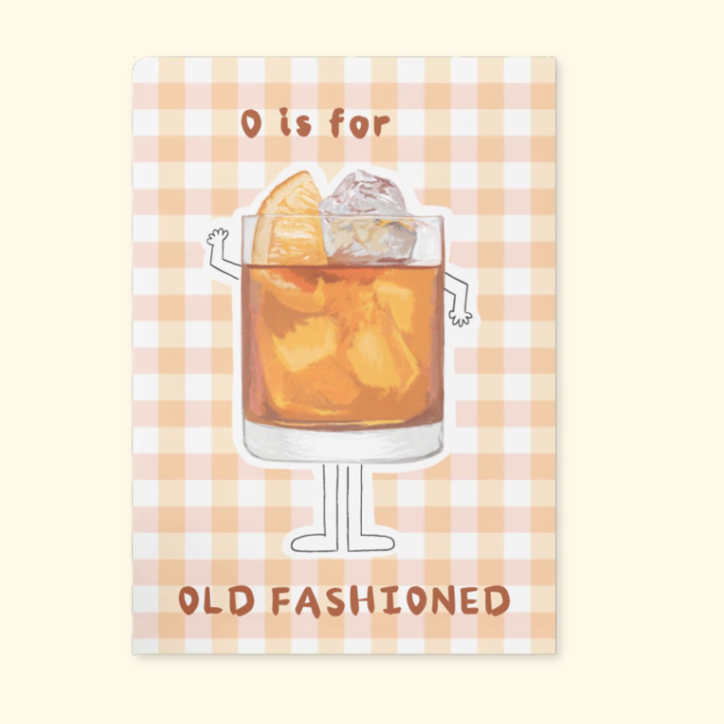 O is for Old Fashioned framed mockup