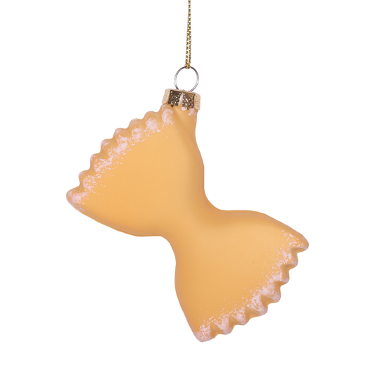 Pasta Bow Glass Decoration