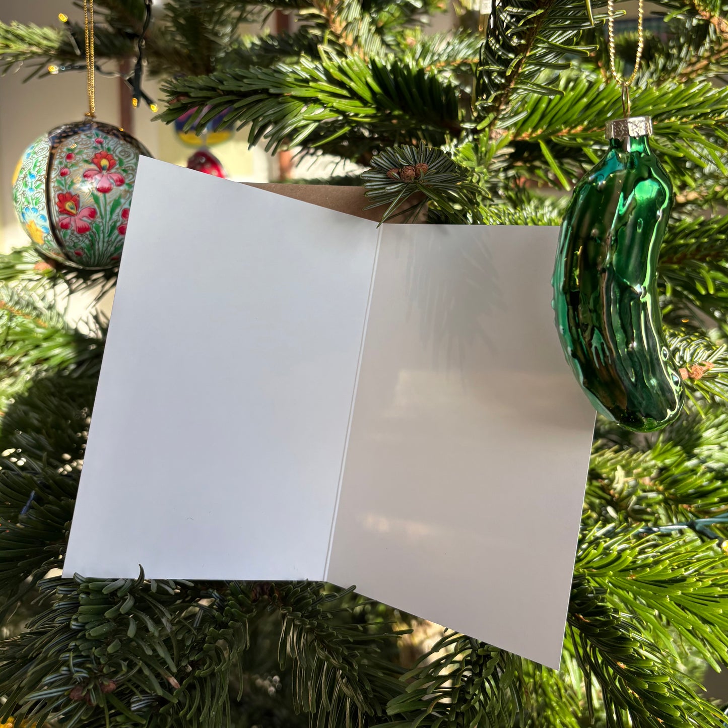 Green Brussel Sprout Christmas Card