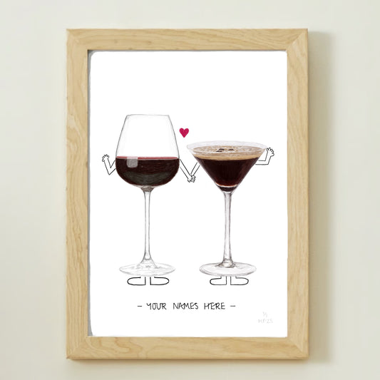 Glass of Red Wine & Espresso Martini (Limited Edition)