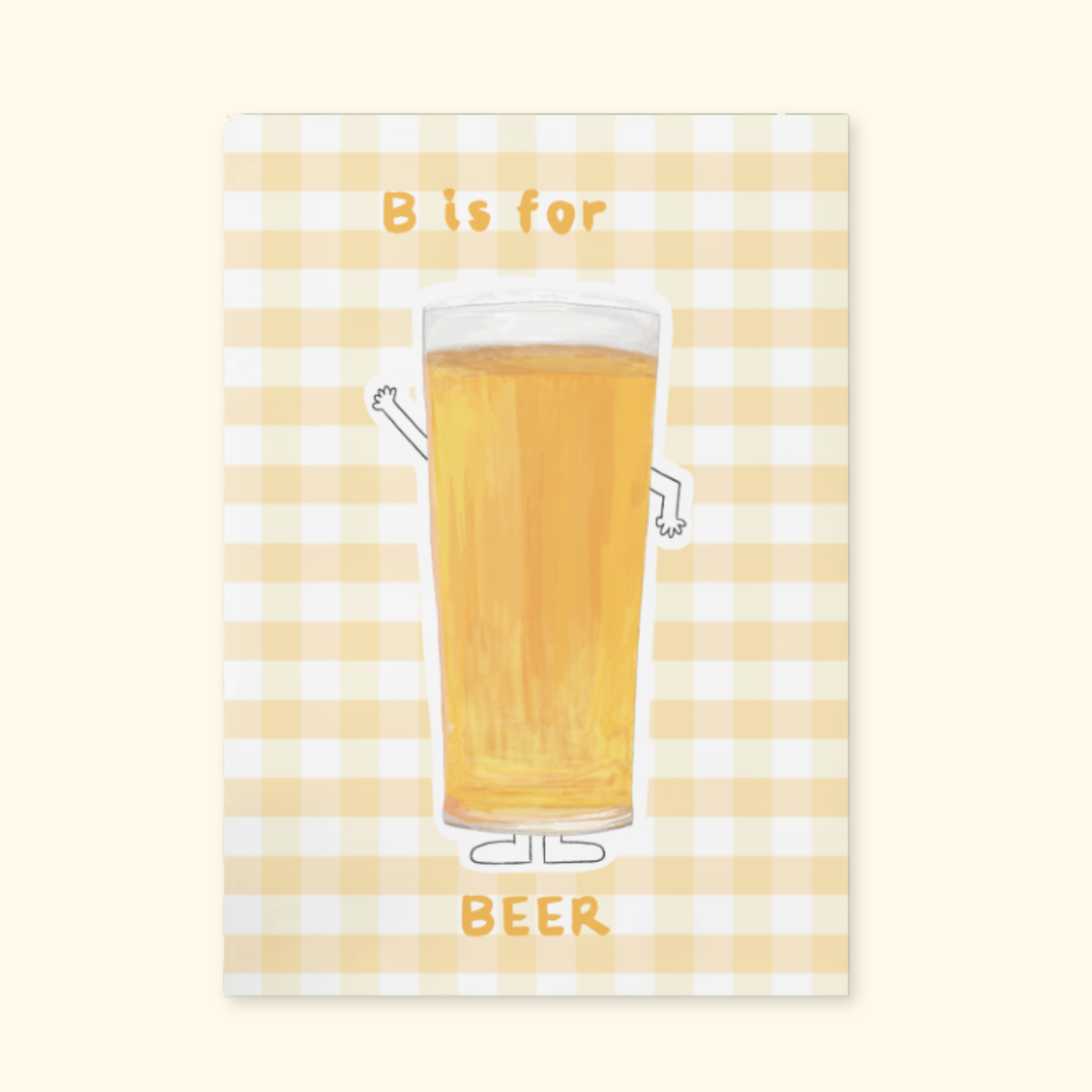 B is for Beer framed mockup