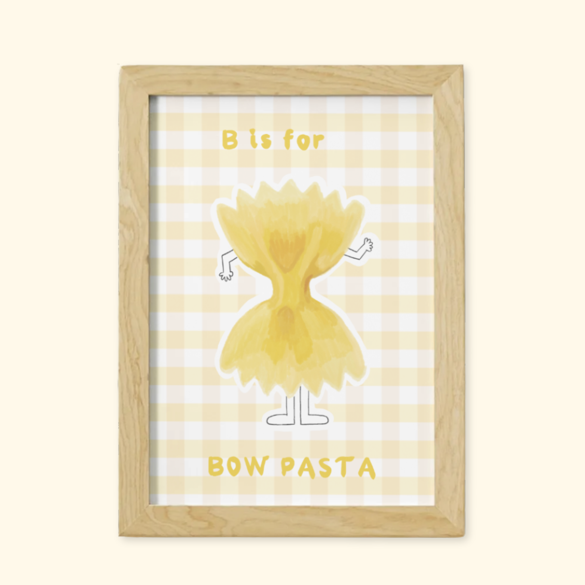 B is for Bow Pasta mockup