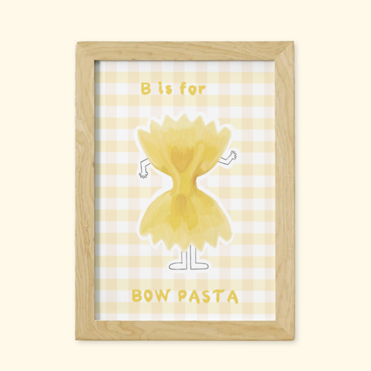 B is for Bow Pasta mockup
