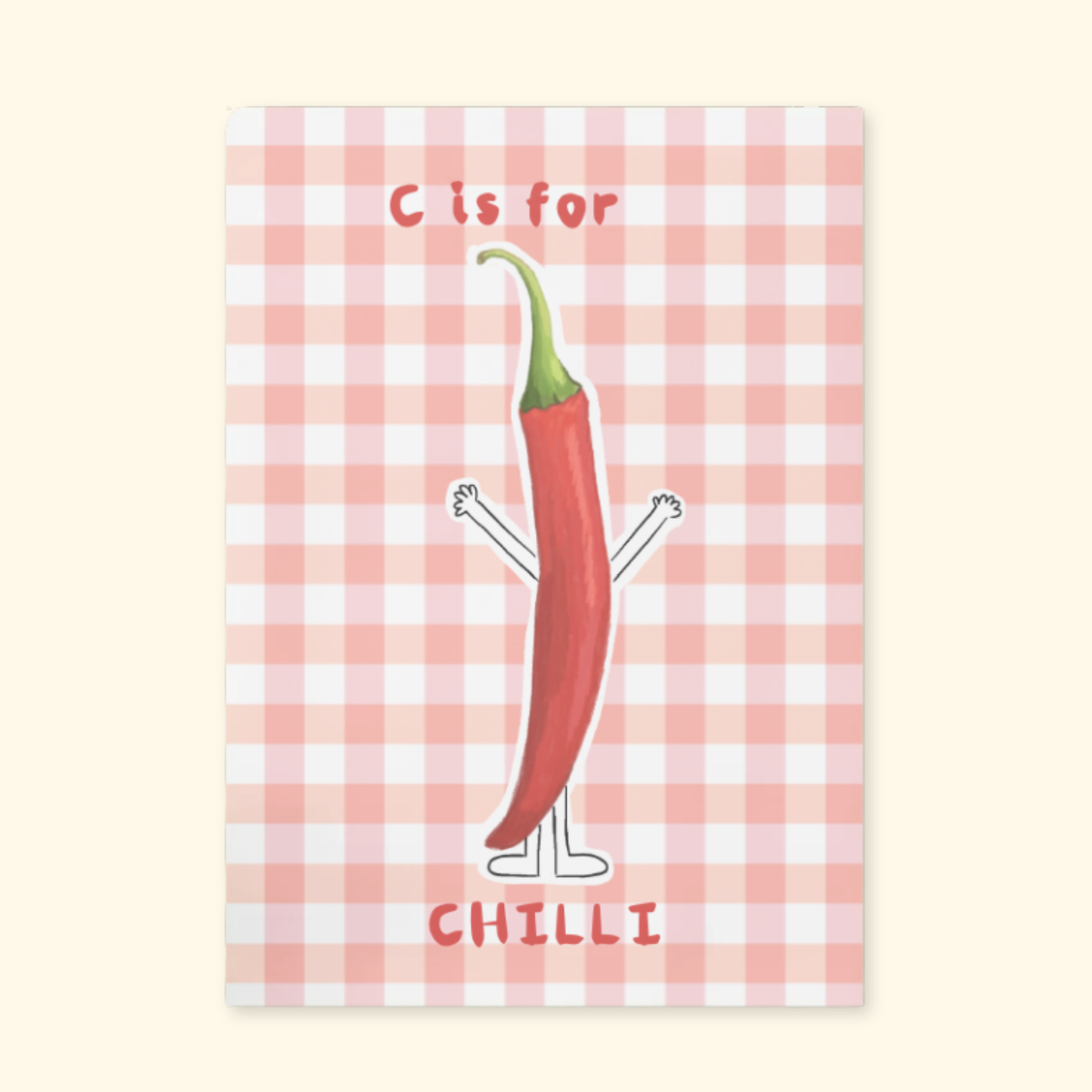 C is for Chilli Red framed mockup