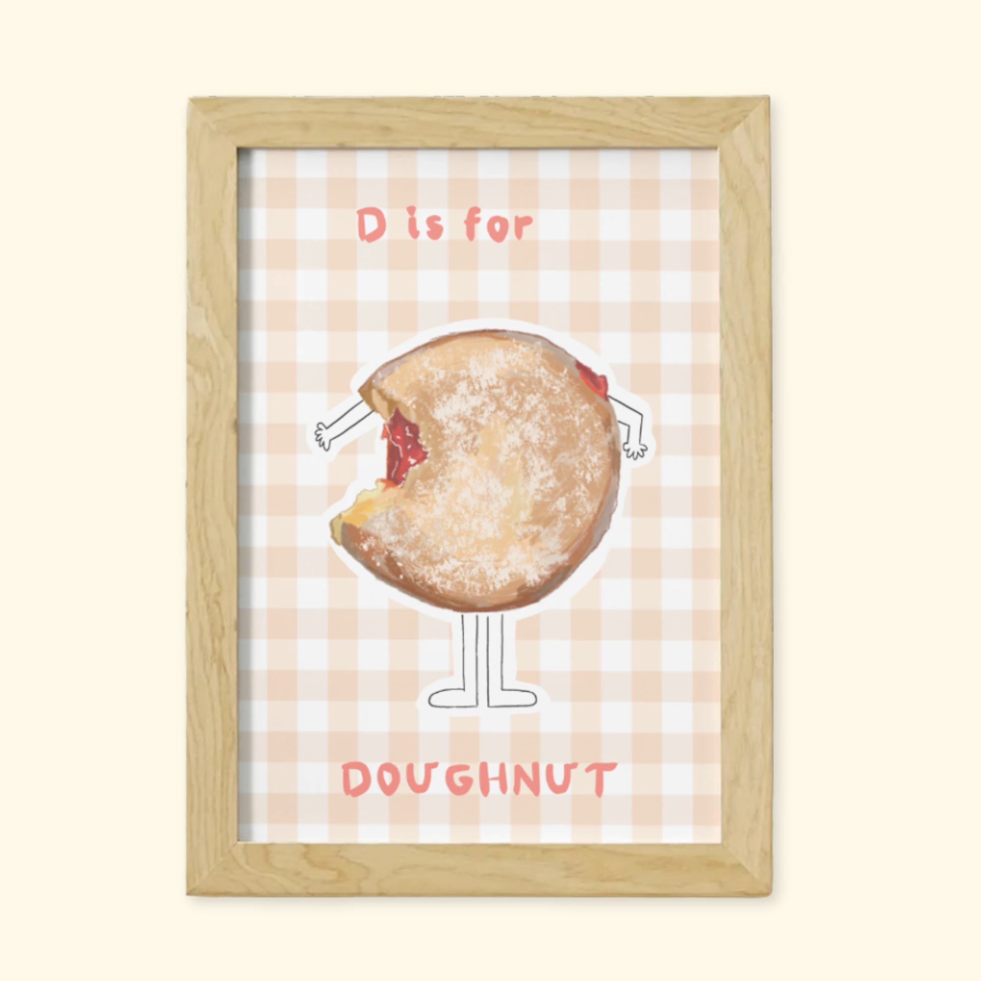 D is for Doughnut mockup