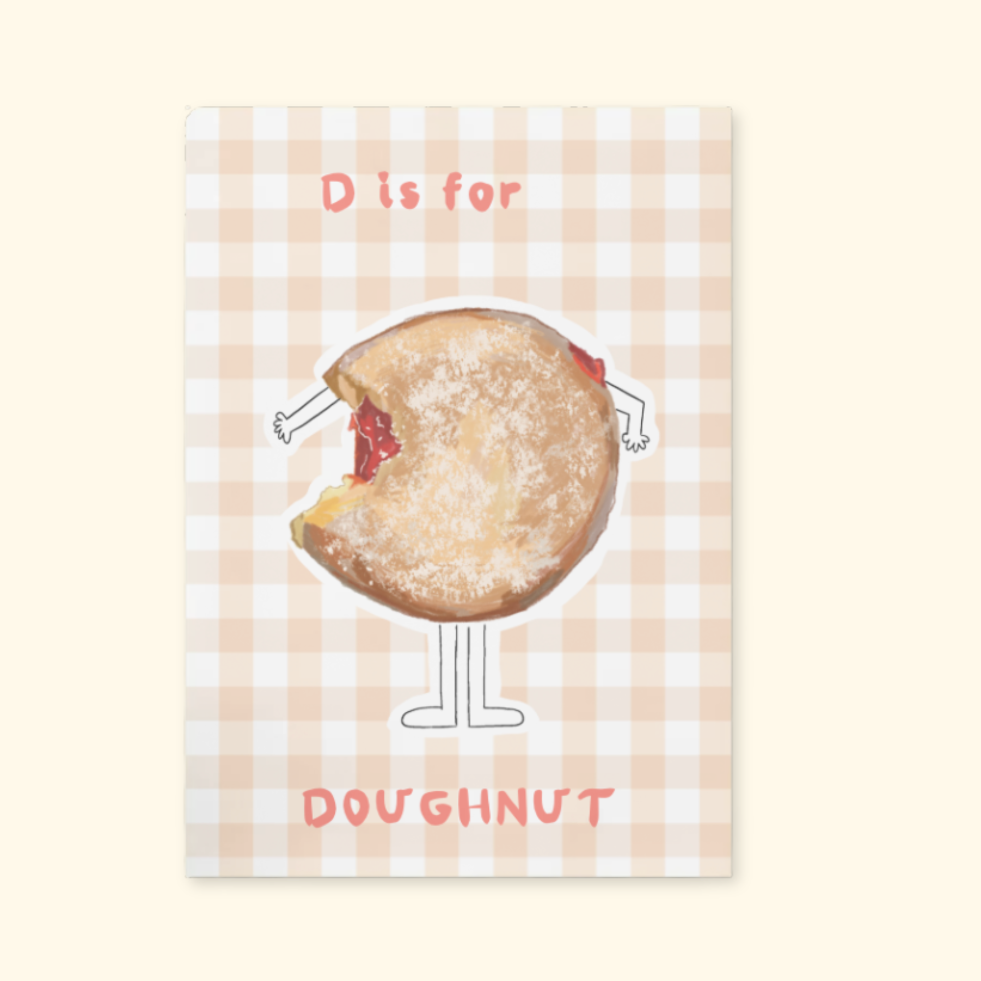 D is for Doughnut framed mockup