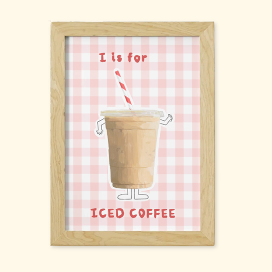 I is for Iced Coffee mockup