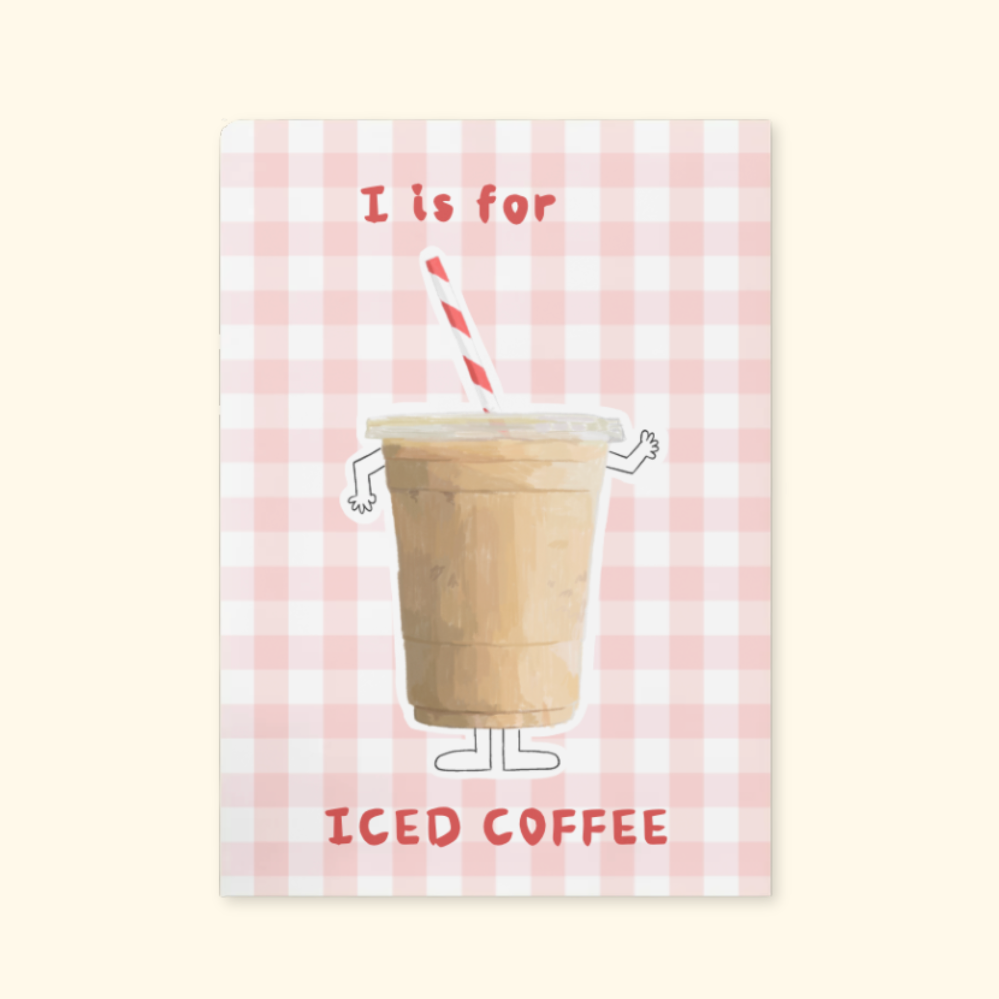 I is for Iced Coffee framed mockup
