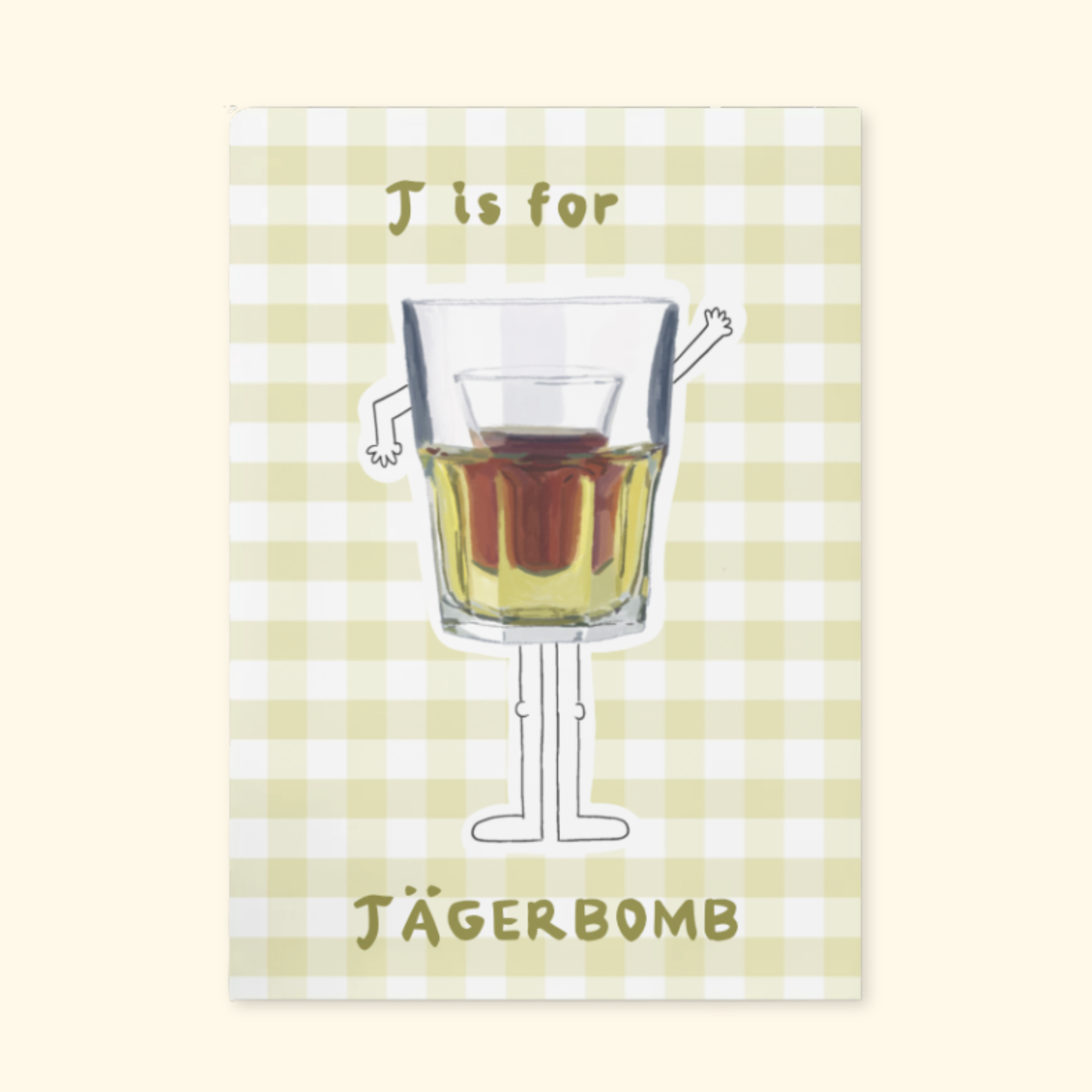 J is for Jägerbomb mockup