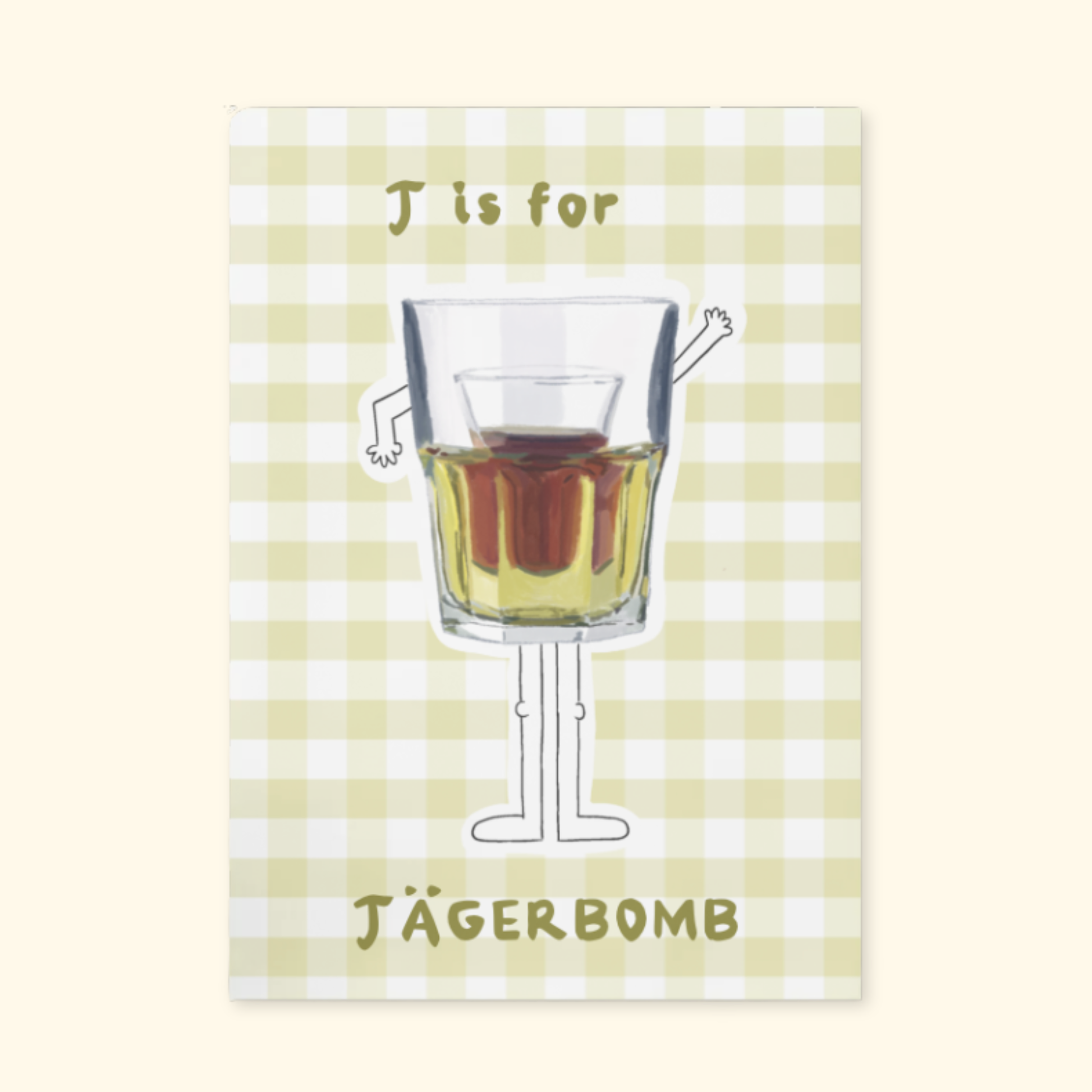 J is for Jägerbomb mockup