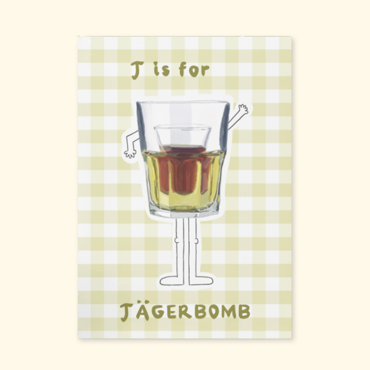 J is for Jägerbomb mockup