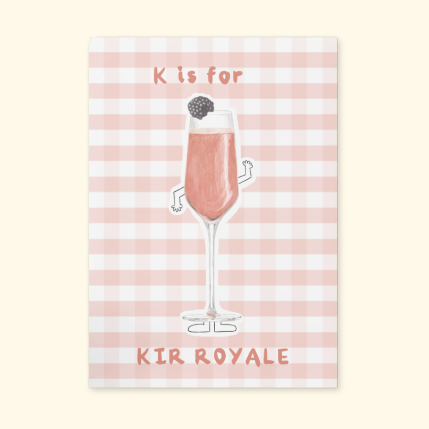 K is for Kir Royale framed mockup