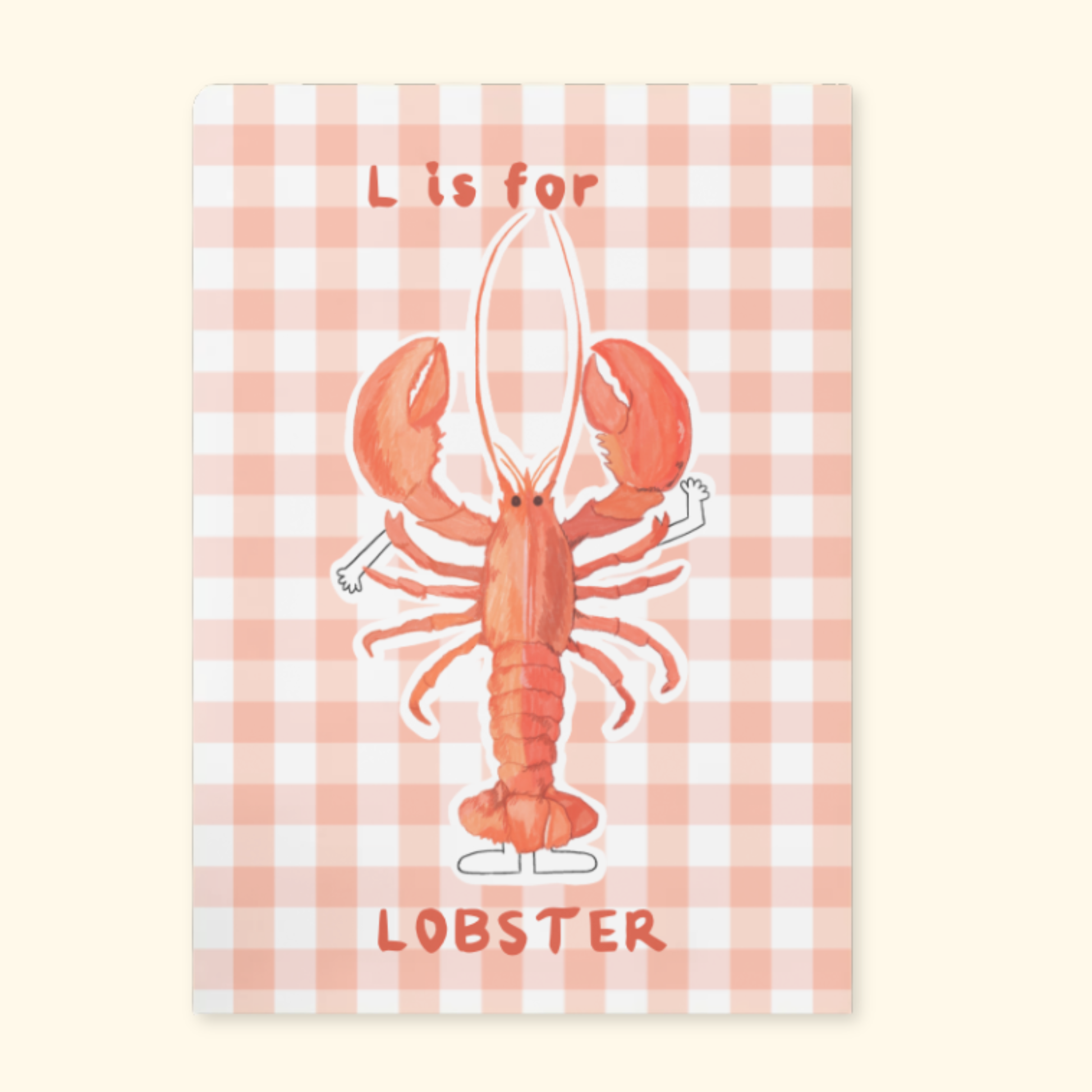 L is for Lobster framed mockup