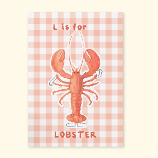 L is for Lobster framed mockup