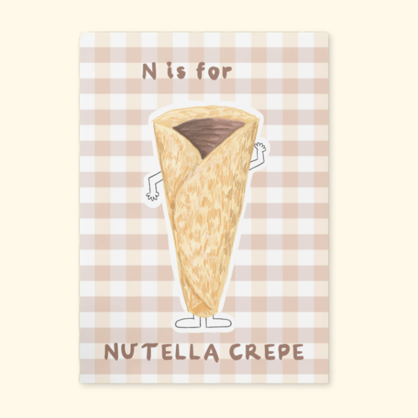 N is for Nutella Crepe mockup
