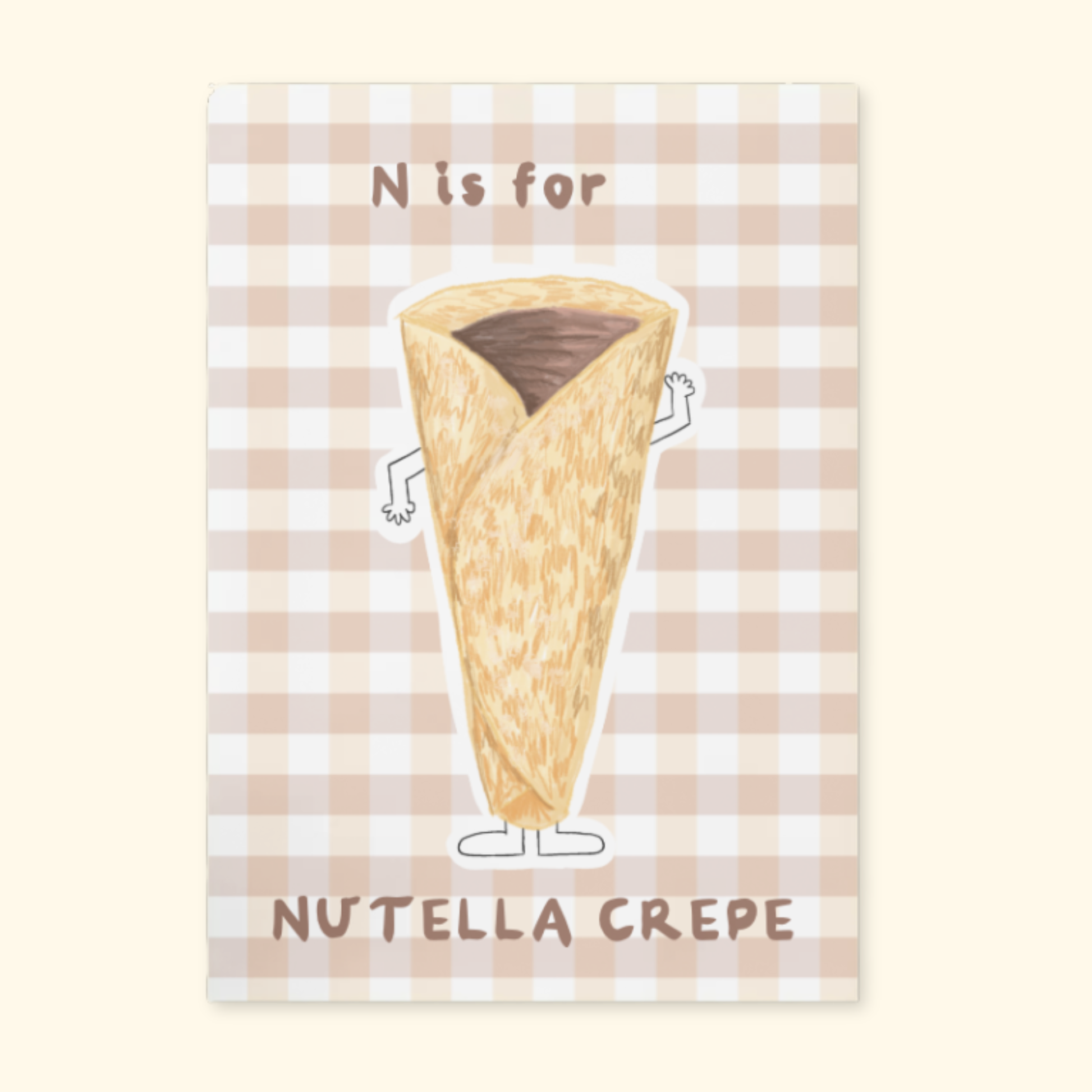 N is for Nutella Crepe mockup