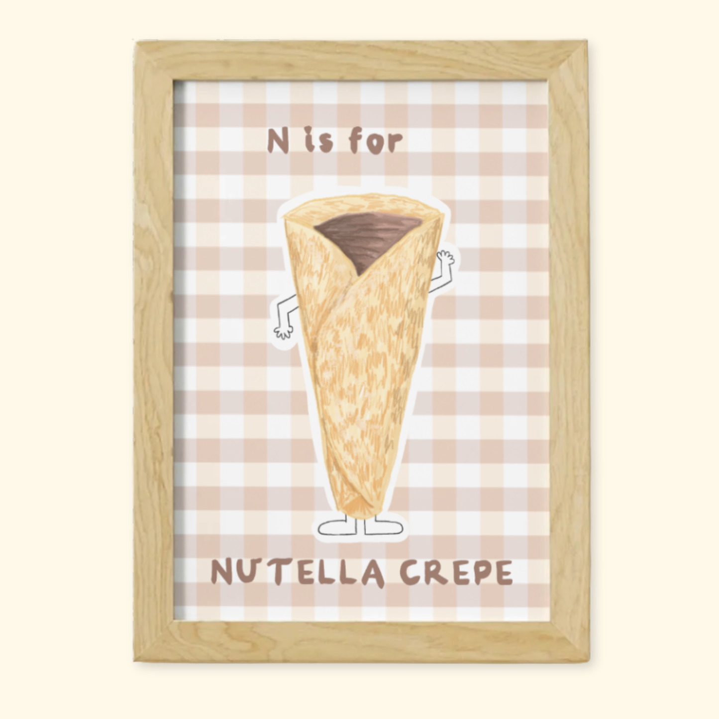 N is for Nutella Crepe framed mockup