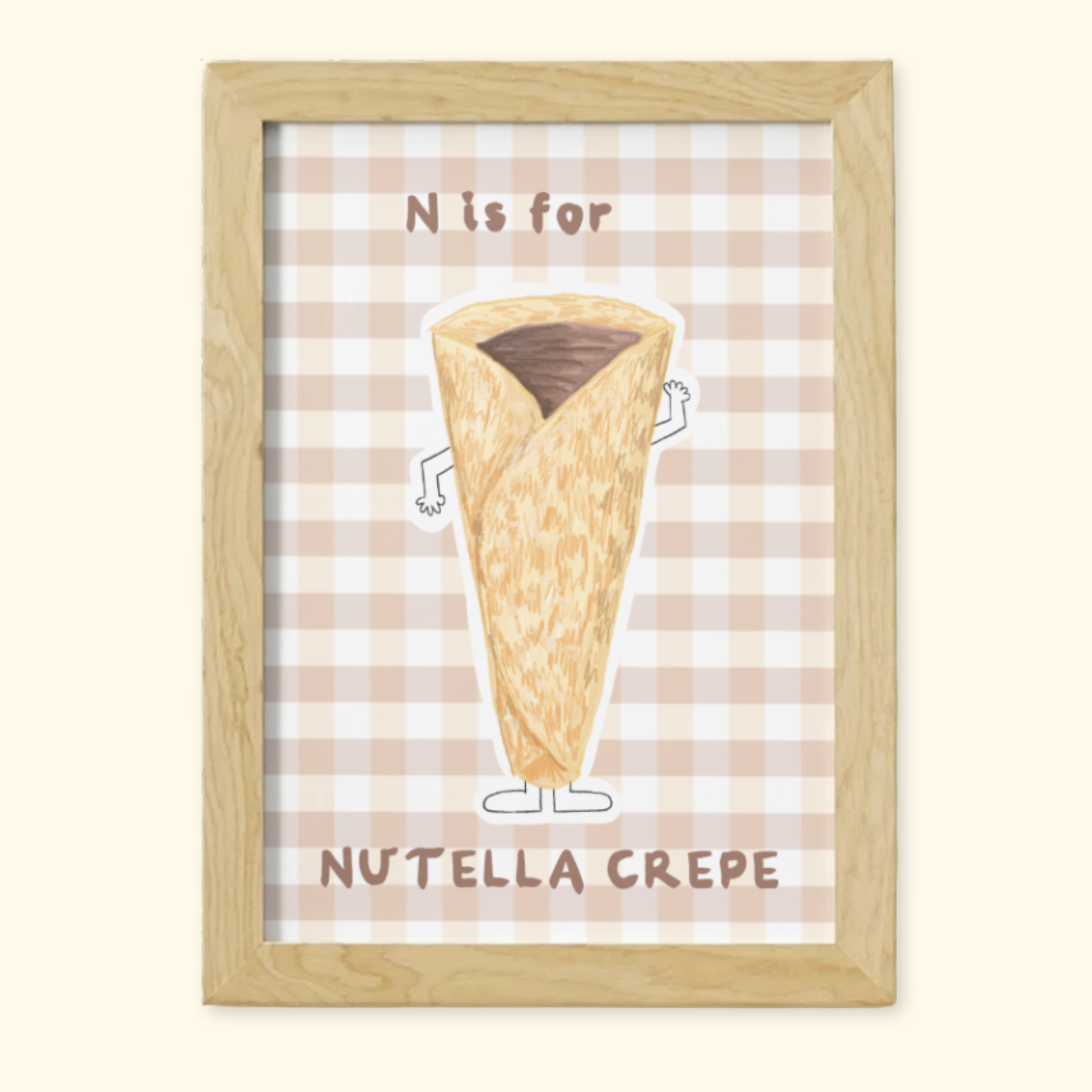 N is for Nutella Crepe framed mockup