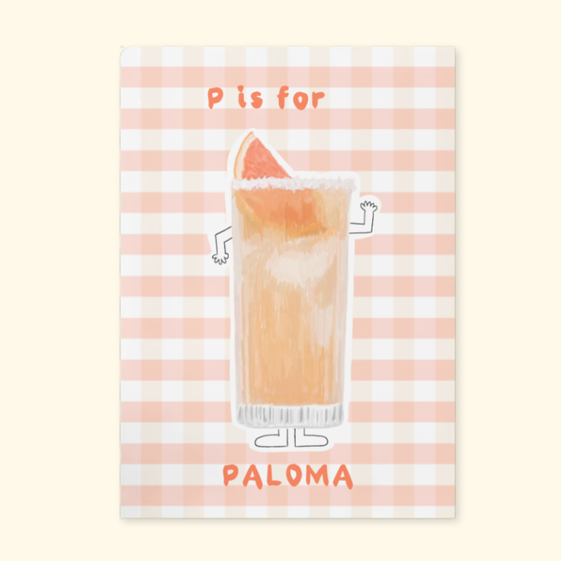 P is for Paloma framed mockup
