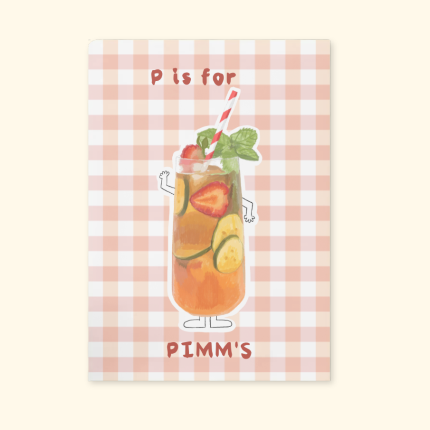 P is for Pimm's mockup