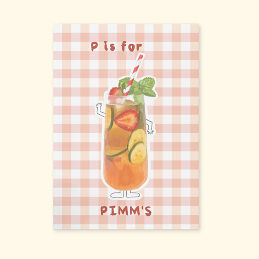 P is for Pimm's mockup