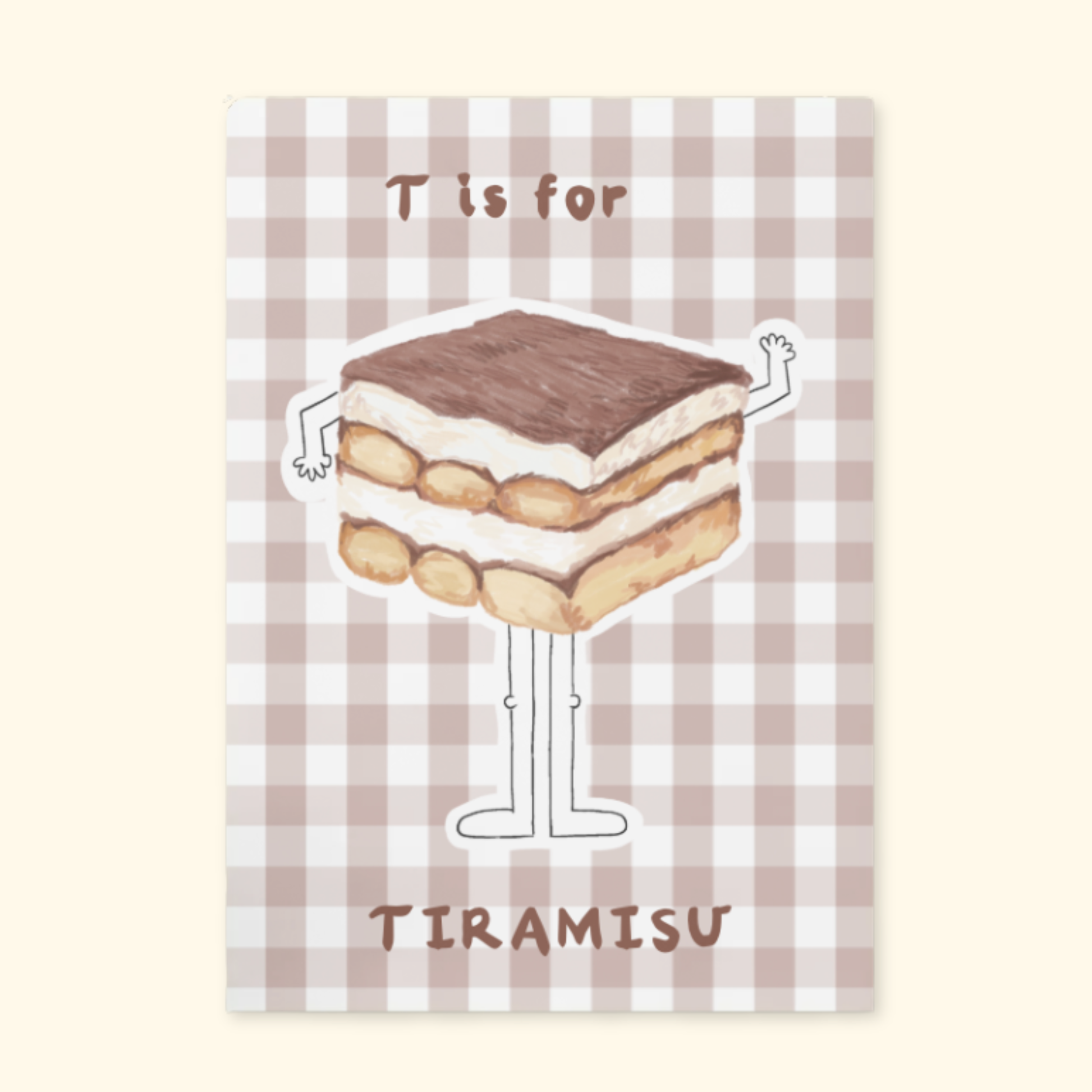 T is for Tiramisu framed mockup