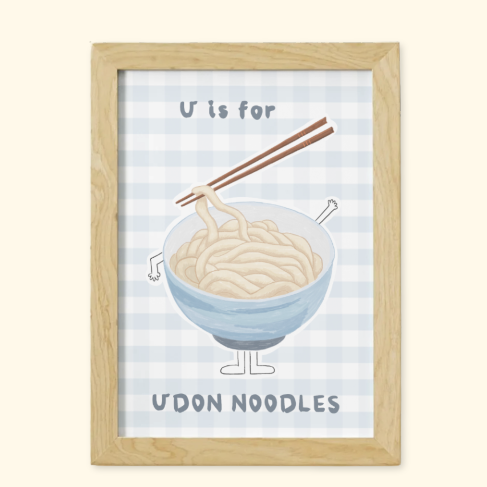 U is for Udon Noodles mockup