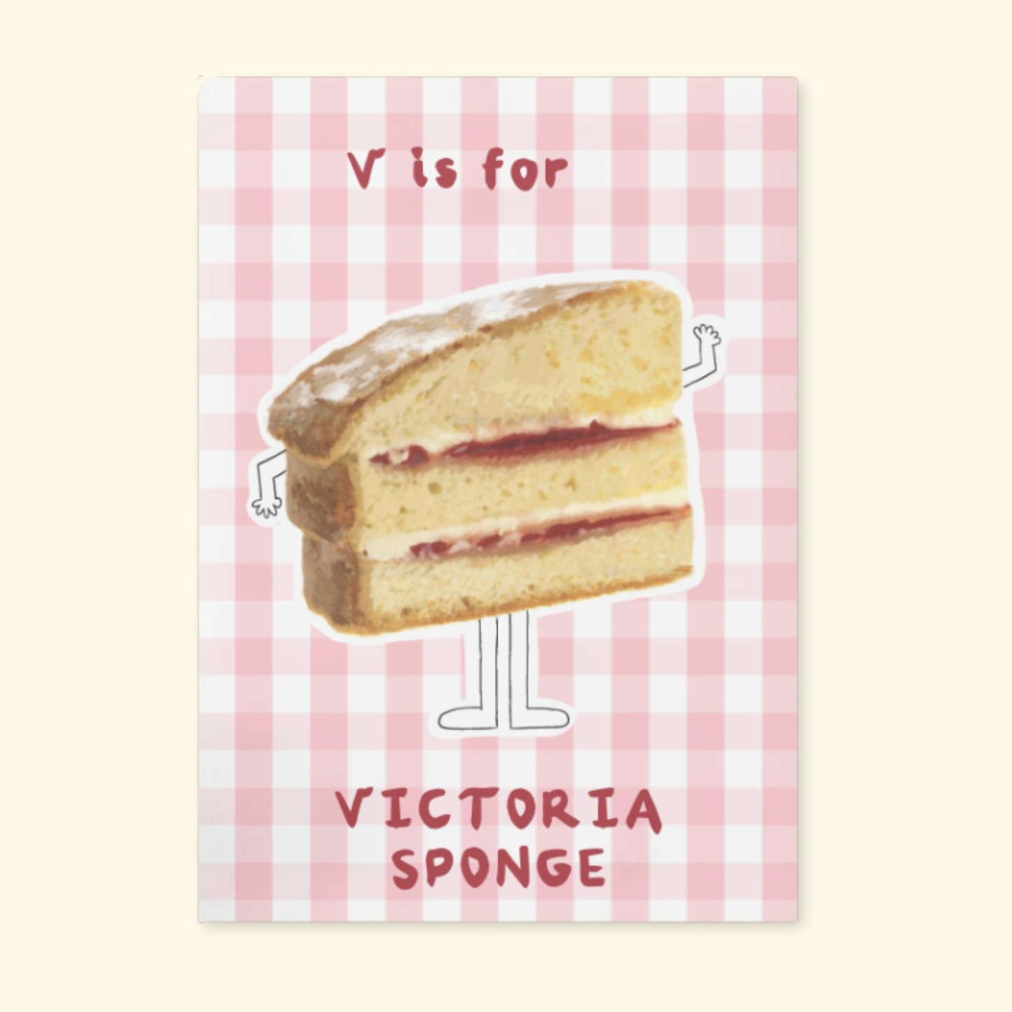 V is for Victoria Sponge framed mockup