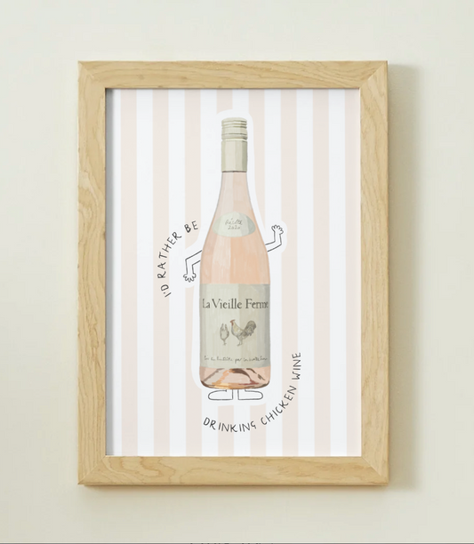 Chicken Wine Print