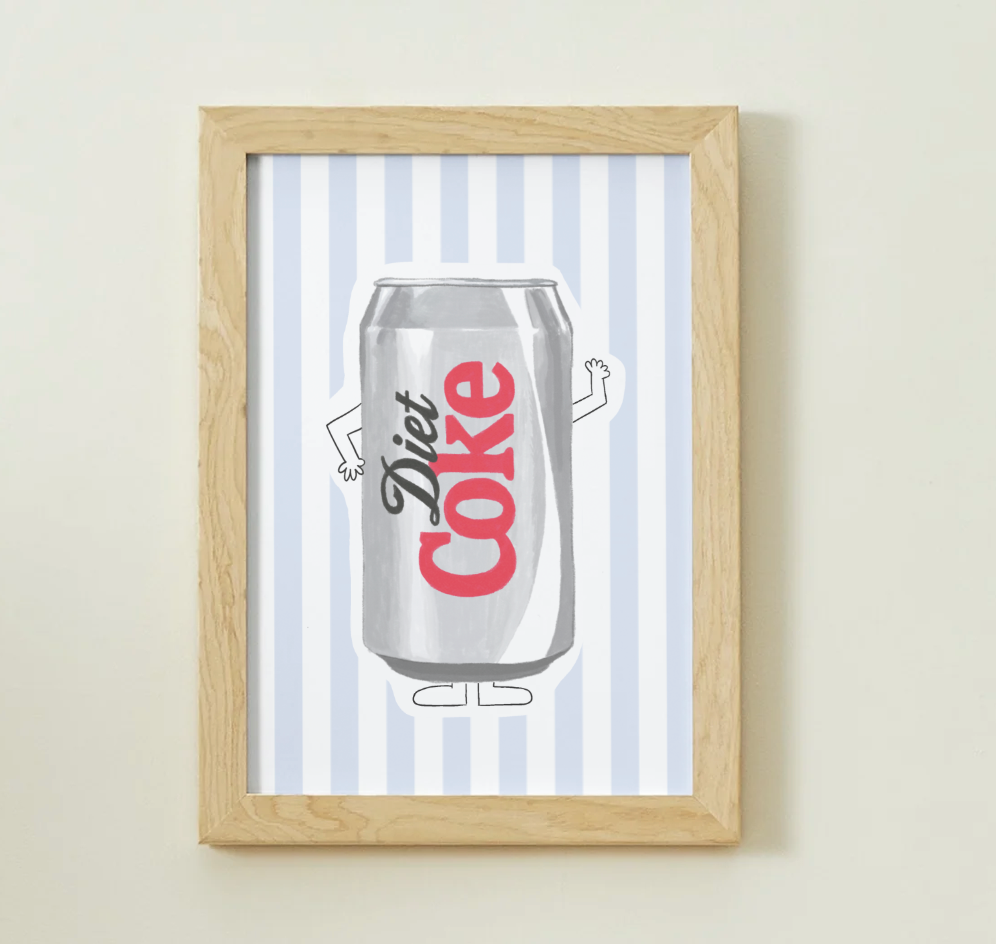 Blue Diet Coke Print