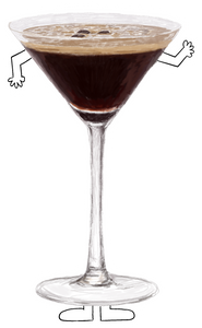 Espresso martini character drawn by Maisie