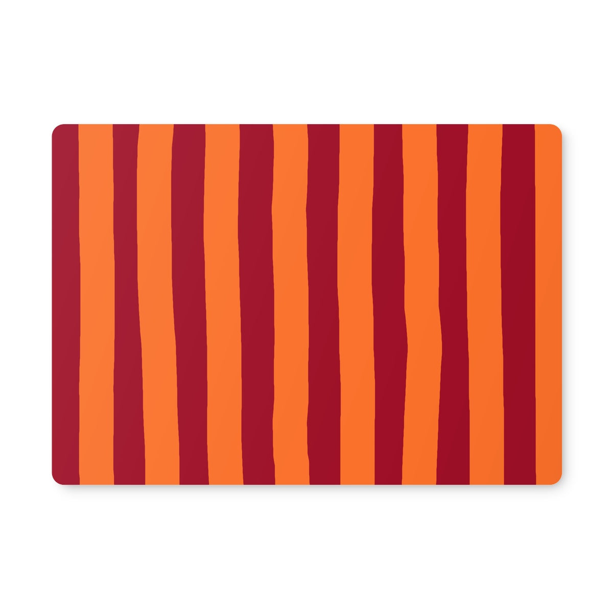 Orange Red Stripe Placemat
