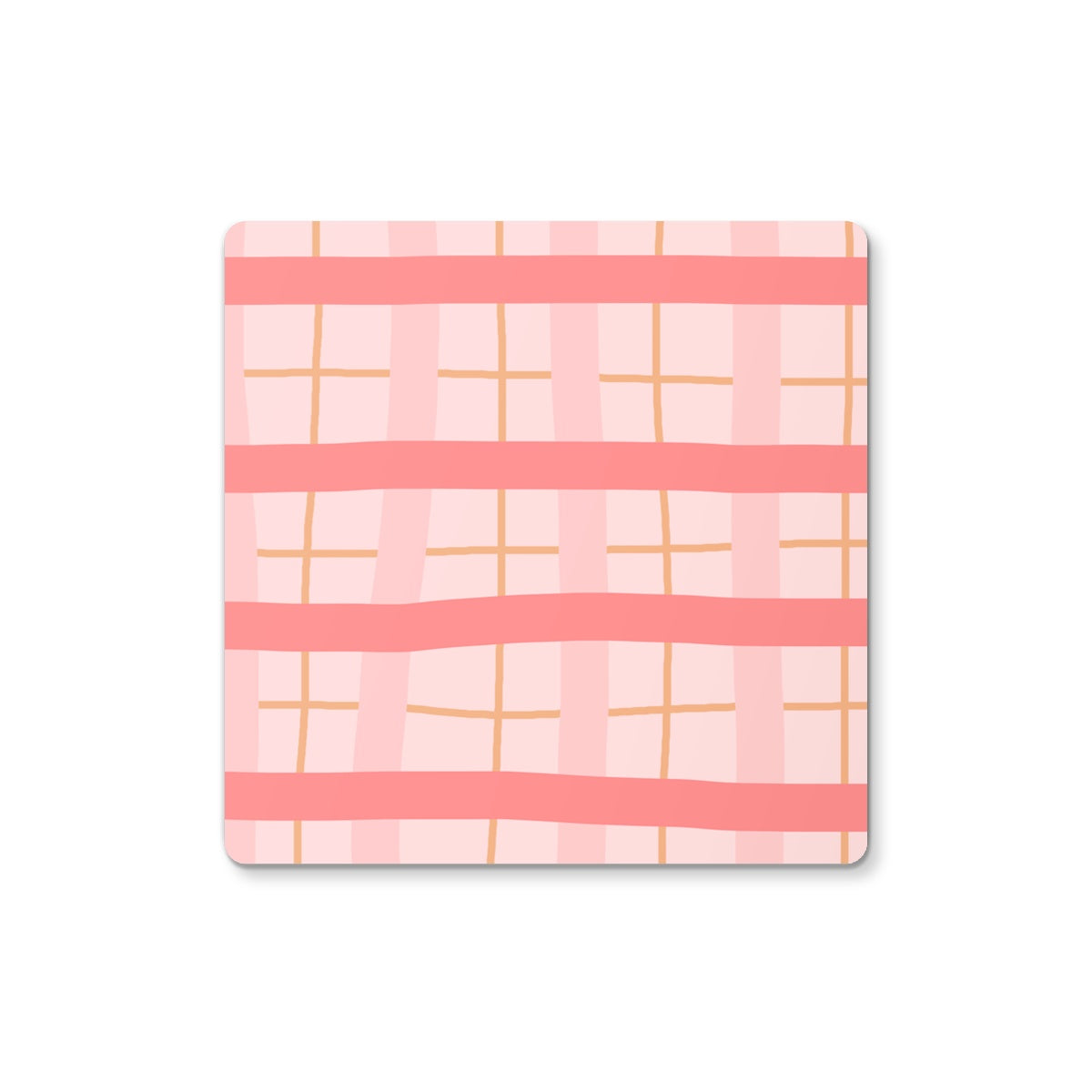 Pink Gingham Coasters