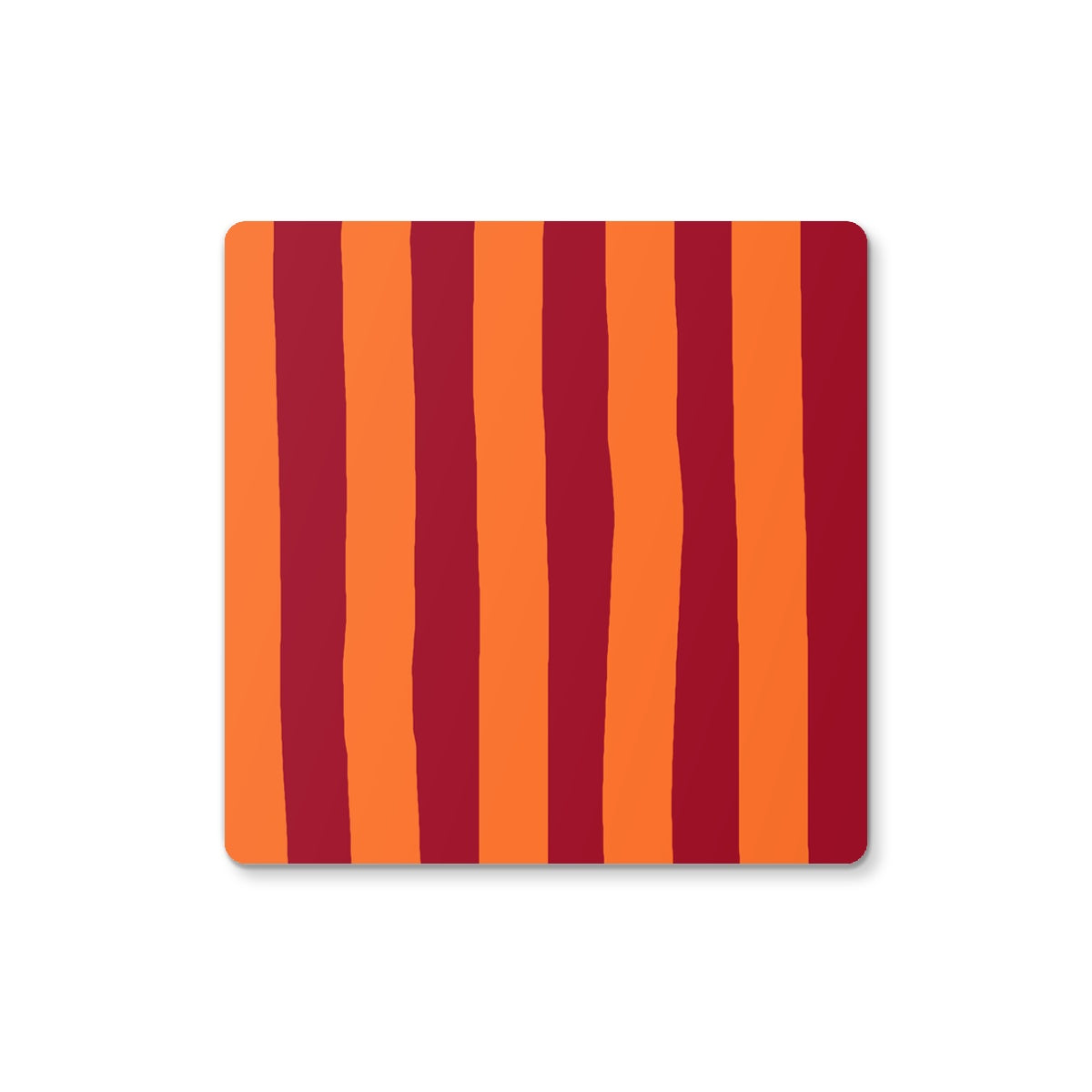 Orange Red Stripe Coaster