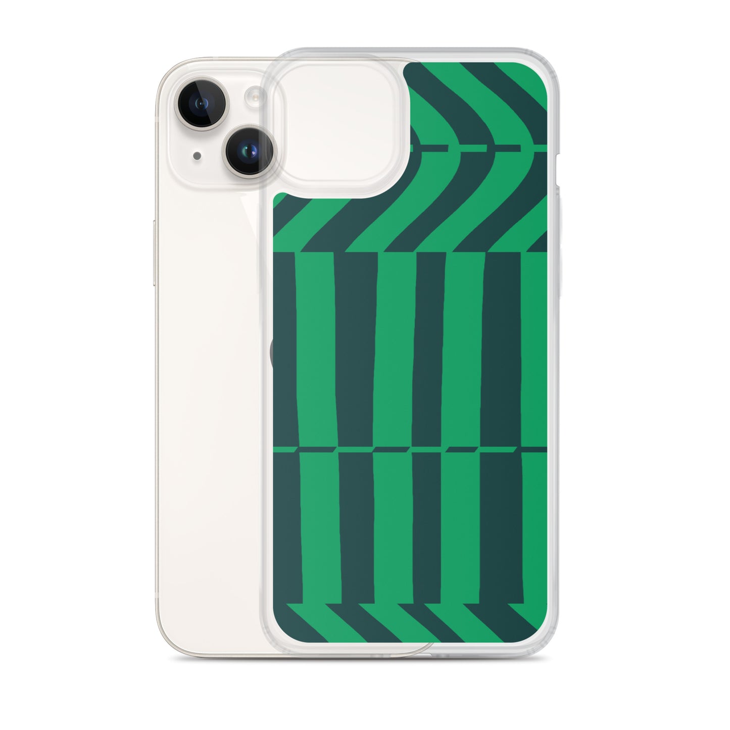 Green Bella Striped Phone Case (iPhone)