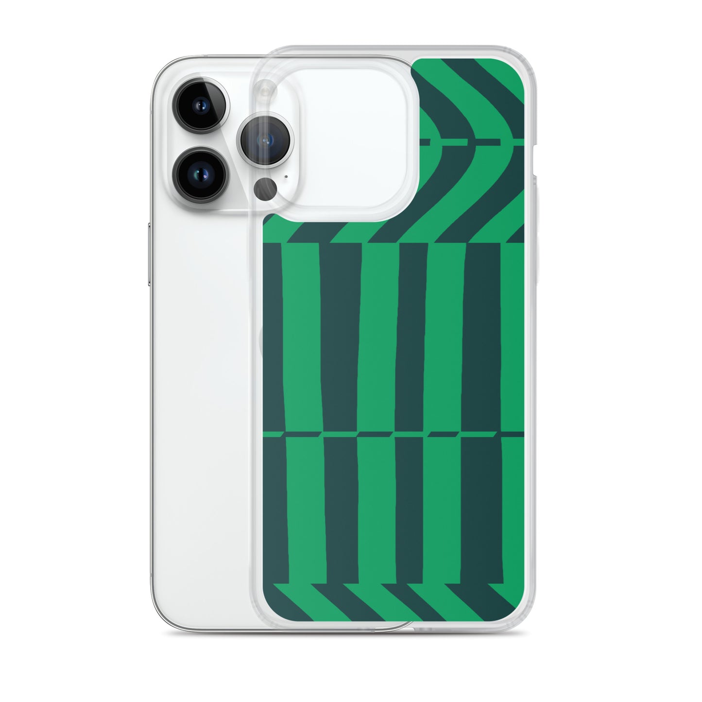Green Bella Striped Phone Case (iPhone)